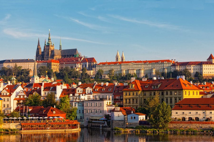 Praga, vista della collina / castello / cattedrale di San Vito